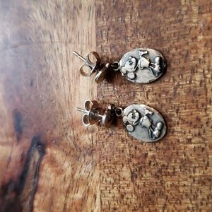 Vintage Disney Productions Mickey Mouse Sterling Silver Post Earrings